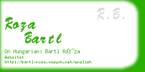 roza bartl business card